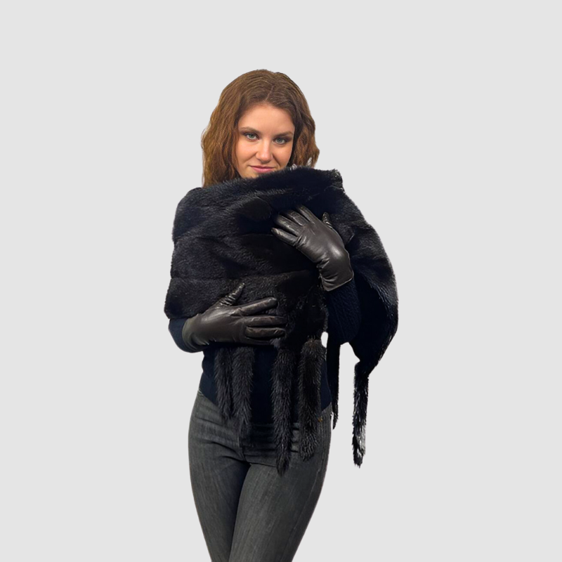 DARK RANCH MINK SHAWL