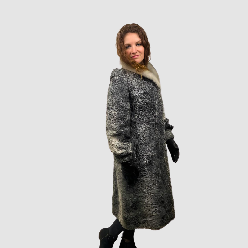 GREY PERSIAN LAMB COAT
