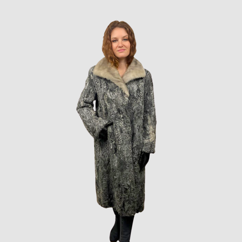 GREY PERSIAN LAMB COAT