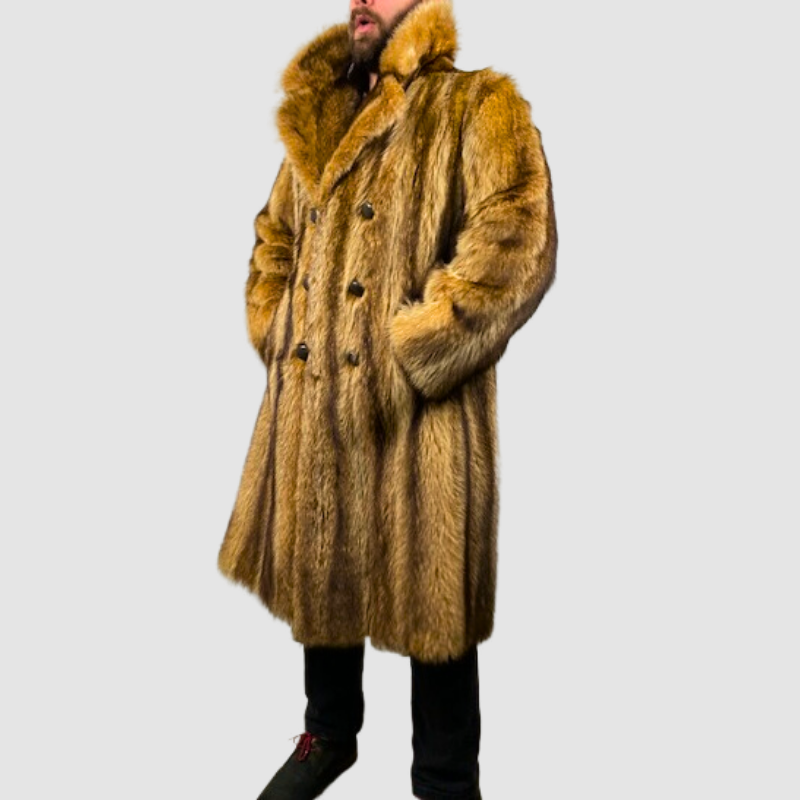 MEN'S CRYSTAL RACCOON COAT