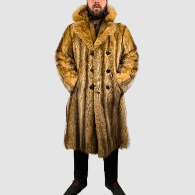 Men's Crystal Raccoon Coat