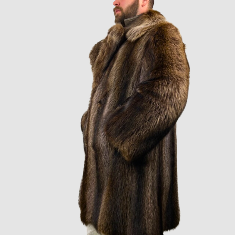 NATURAL RACCOON COAT