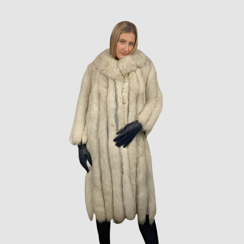 NATURAL BLUE FOX COAT
