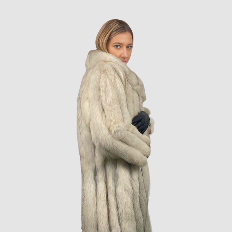 NATURAL BLUE FOX COAT