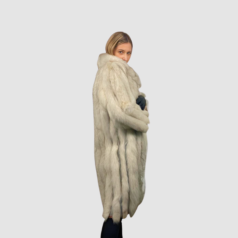 NATURAL BLUE FOX COAT