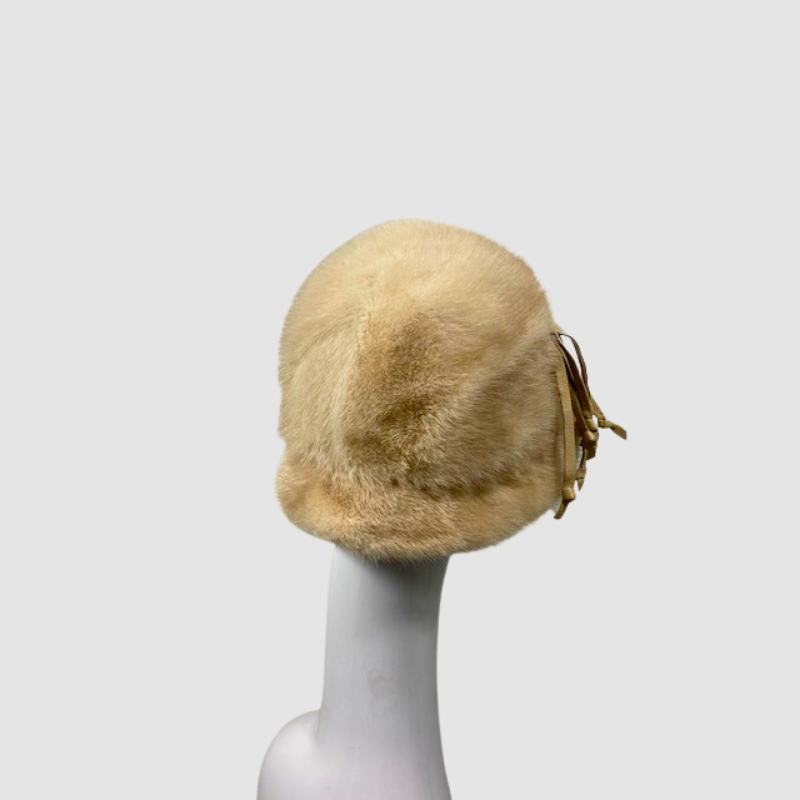 NATURAL PEARL MINK HAT BERGDORF GOODMAN