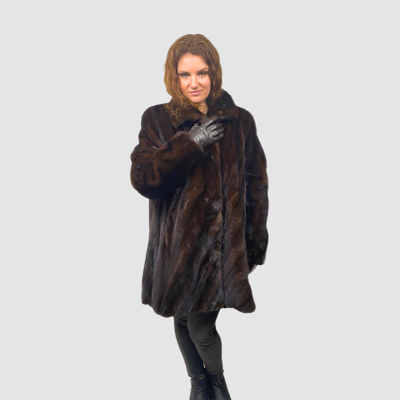 UPCYCLED FEMALE MAHOGANY MINK JACKET