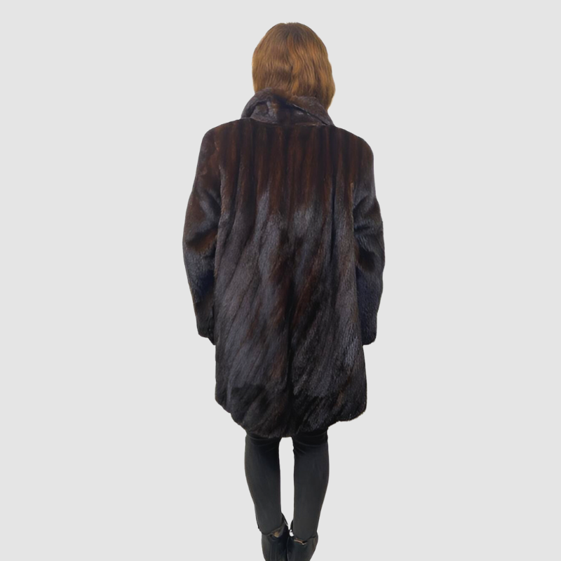 Upcycled Female Mahogany Mink Jacket