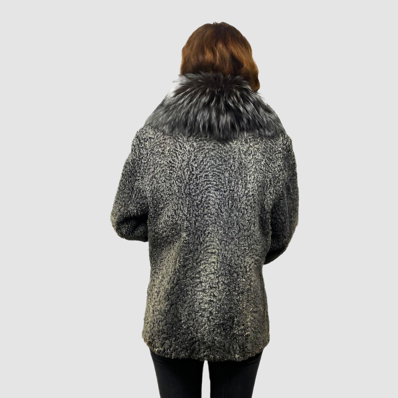 UPCYCLED GREY PERSIAN LAMB JACKET
