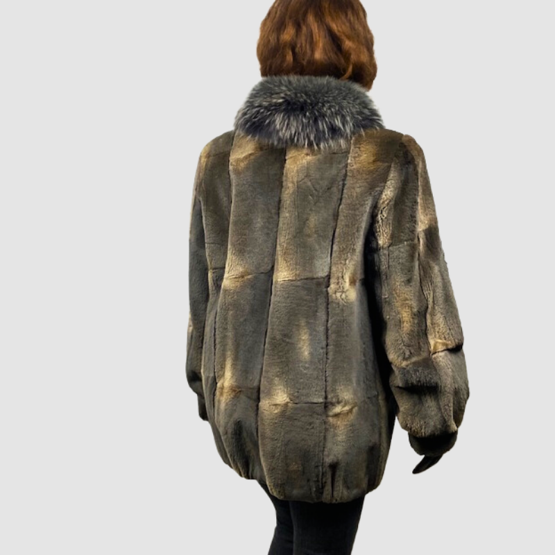 UPCYCLED SHEARED MUSKRAT JACKET