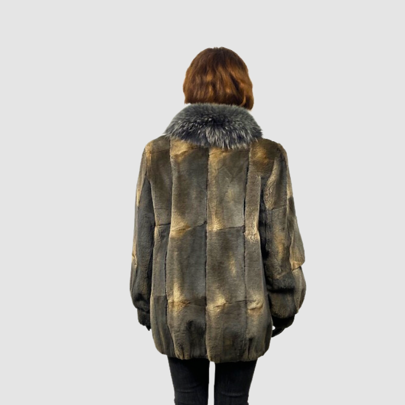 UPCYCLED SHEARED MUSKRAT JACKET