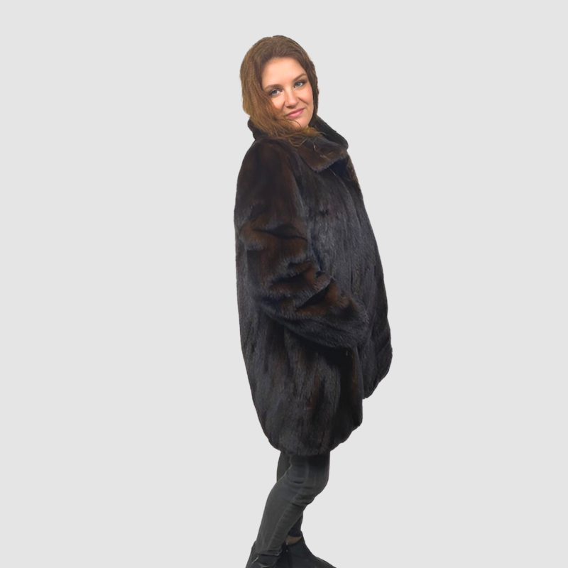 UPCYCLED FEMALE MAHOGANY MINK JACKET