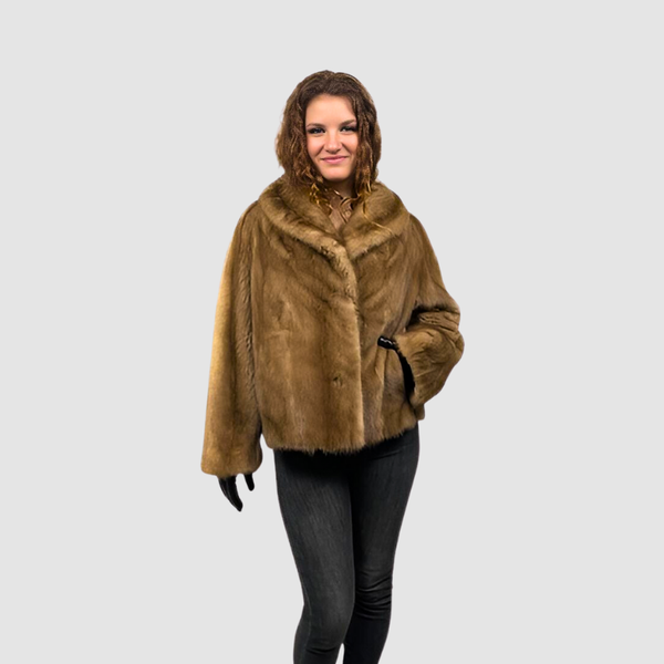 Vintage Pastel Mink Short Jacket