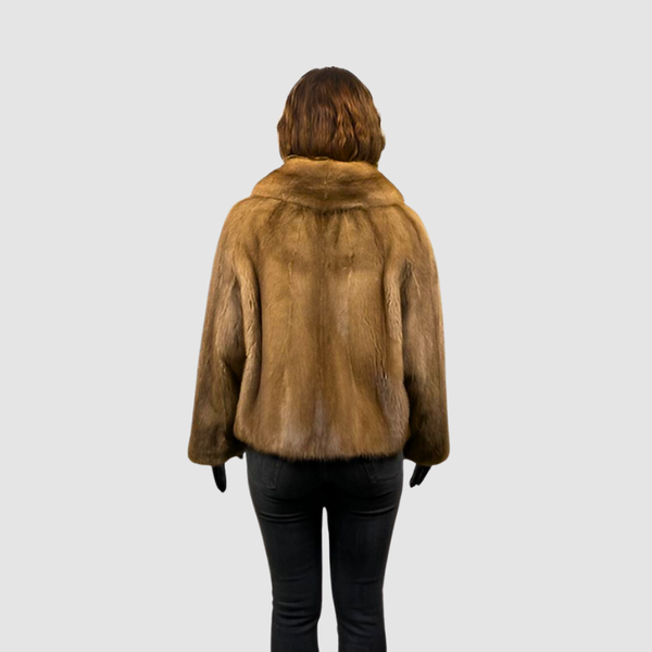 Vintage Pastel Mink Short Jacket