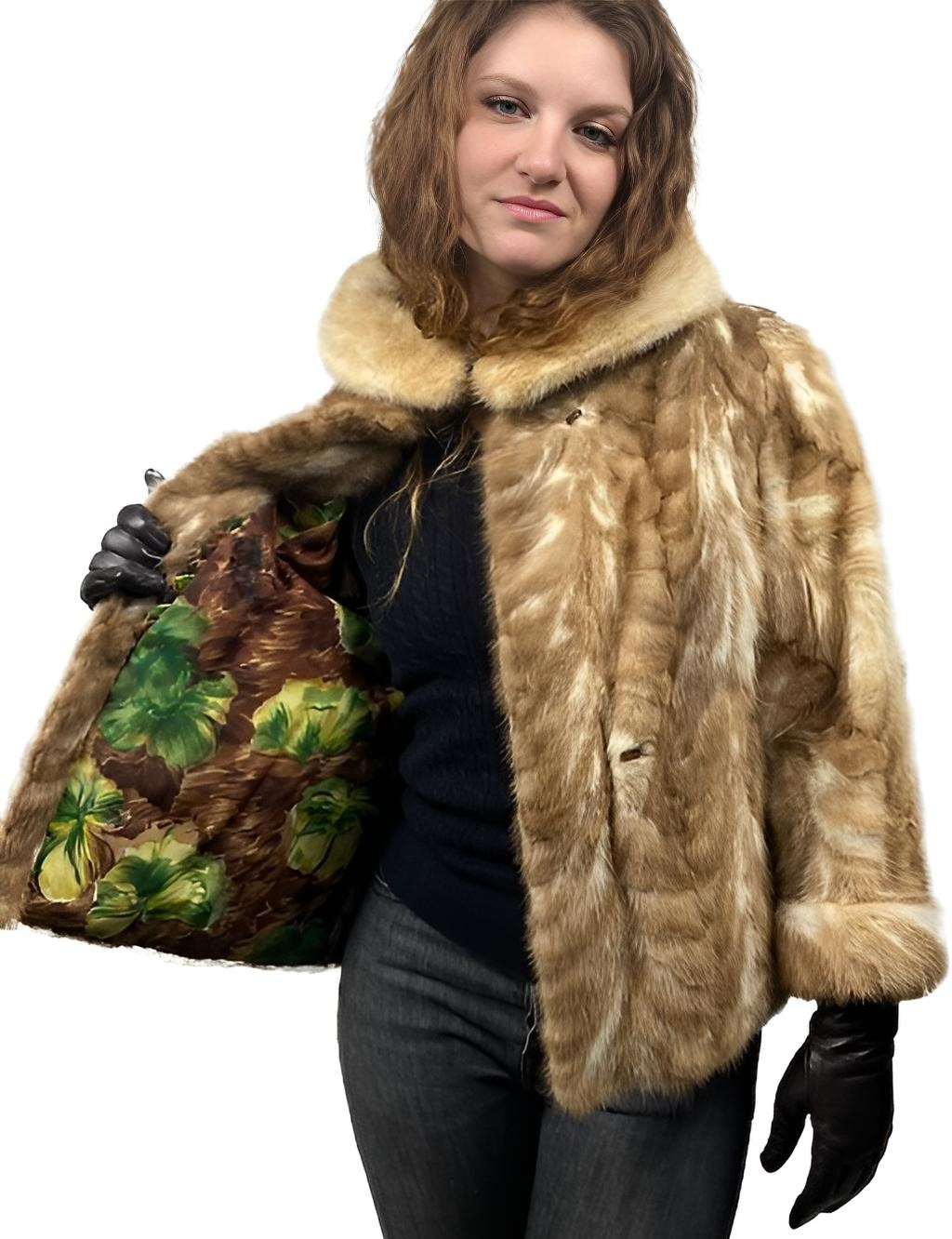 WOMEN'S PASTEL MINK PAW JACKET