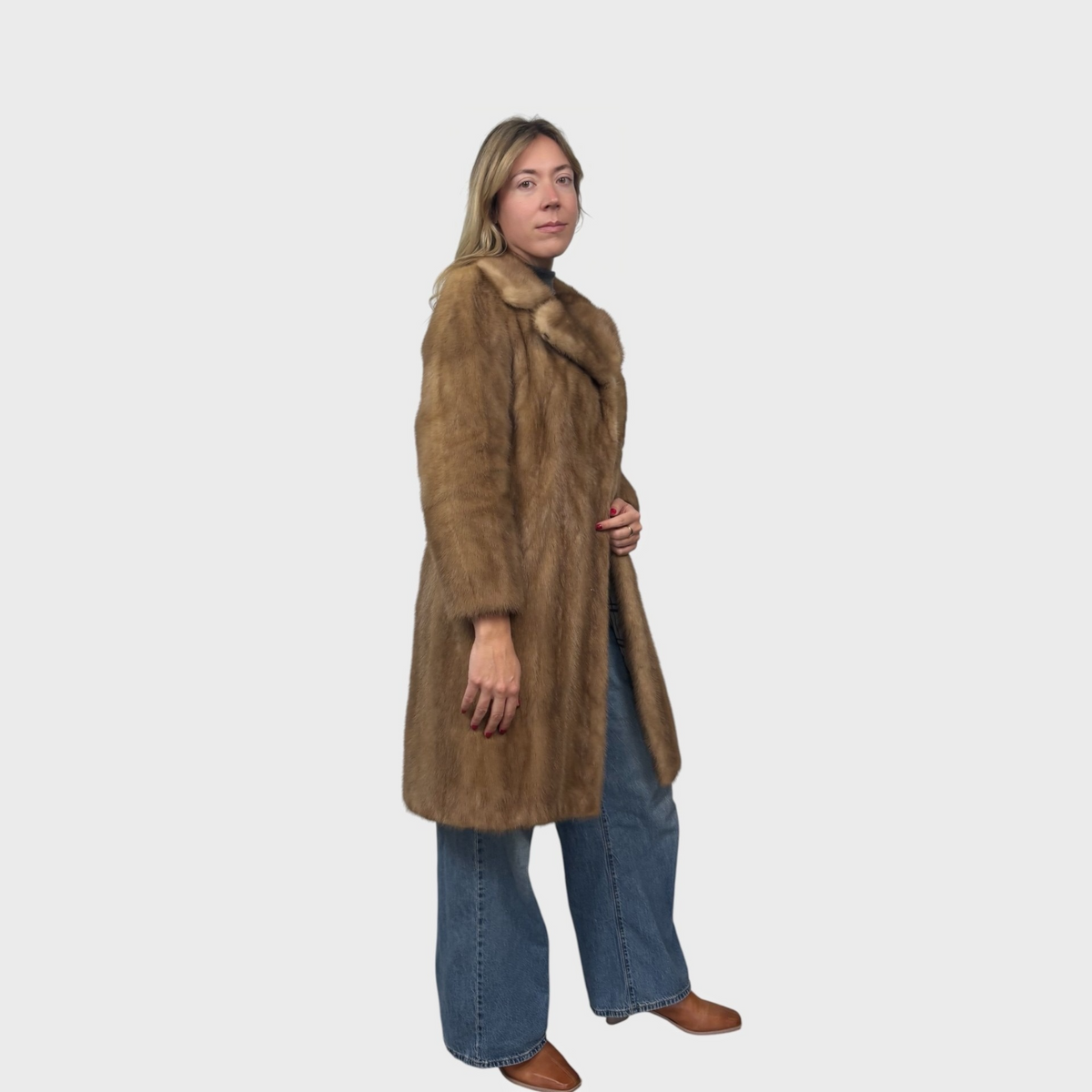 Vintage Pastel Petite Mink Coat