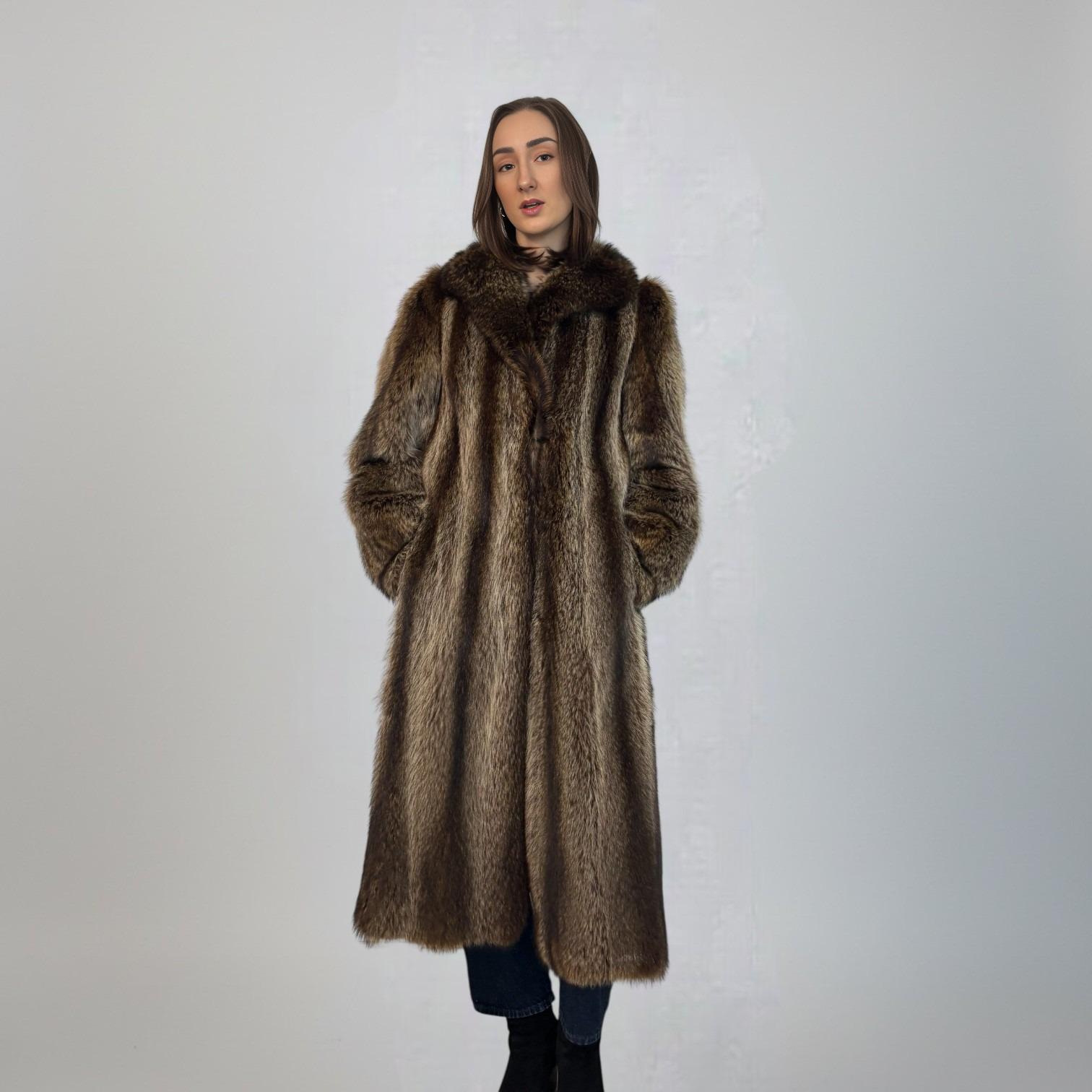 Natural Raccoon Coat Band Cuffs