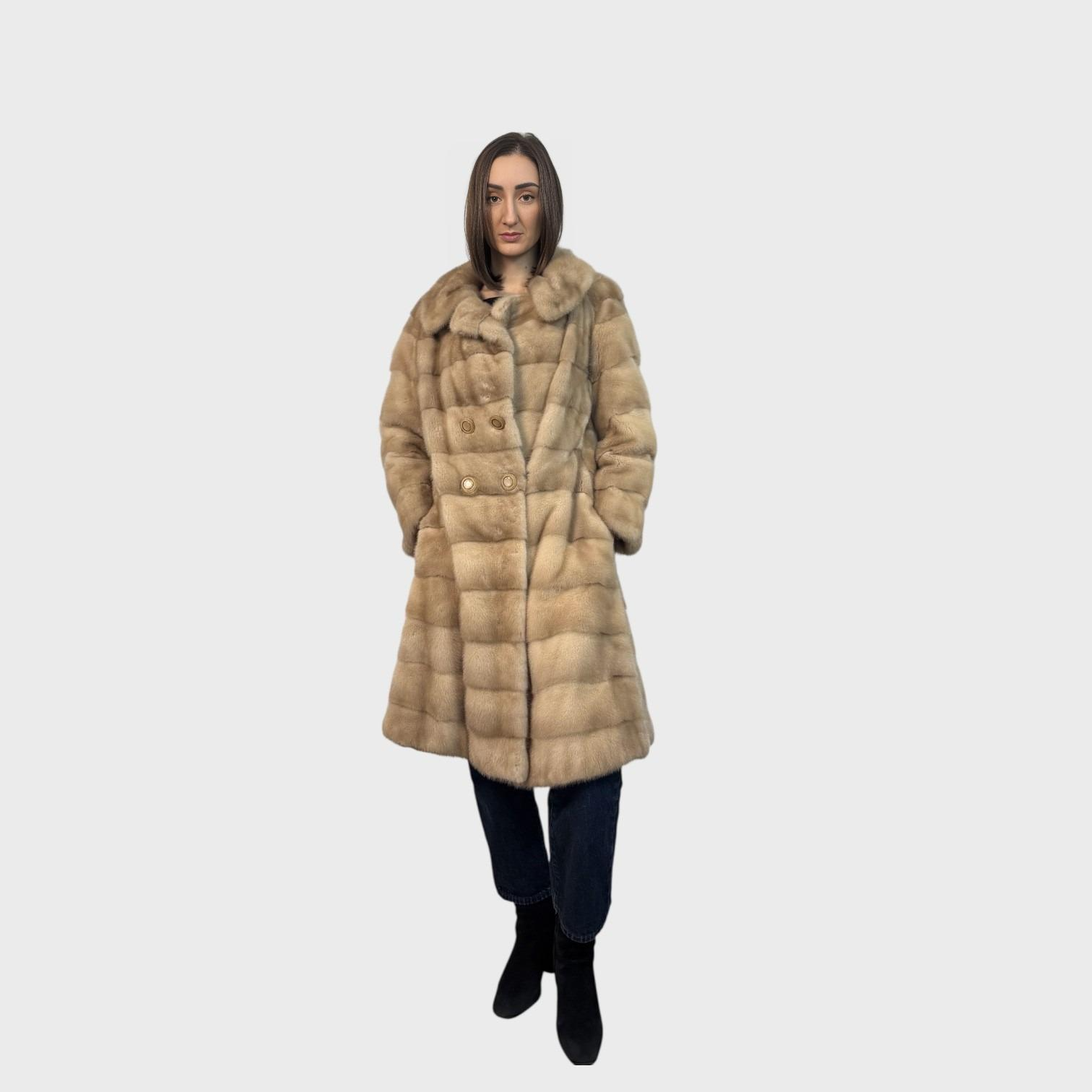 Palomino Horizontal Female Mink 7/8 Coat