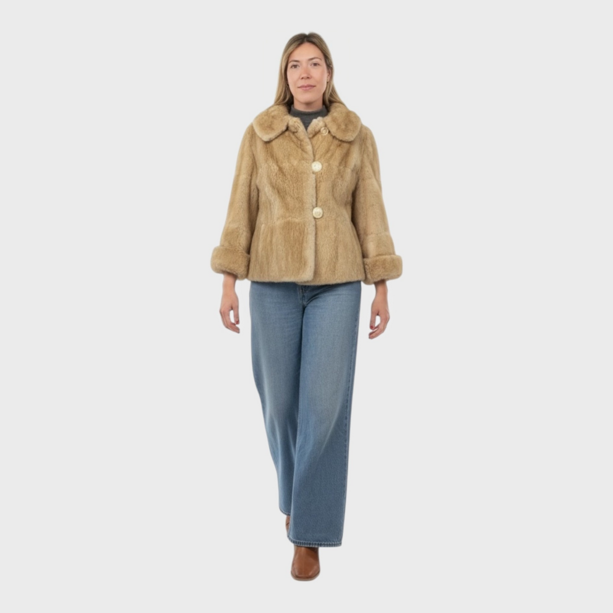 Cream Muskrat Jacket