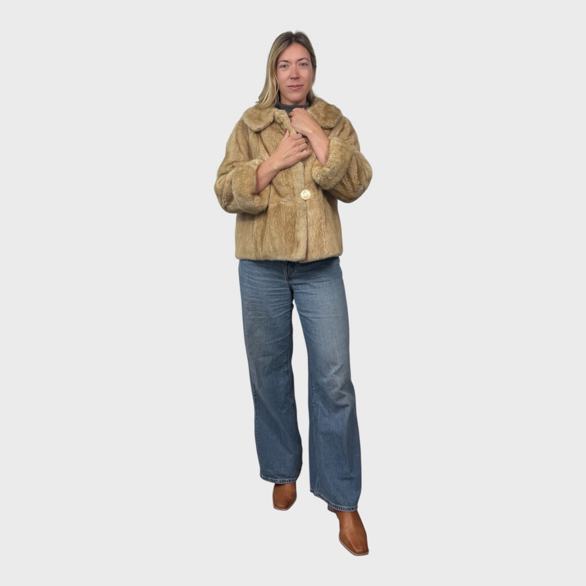 Cream Muskrat Jacket