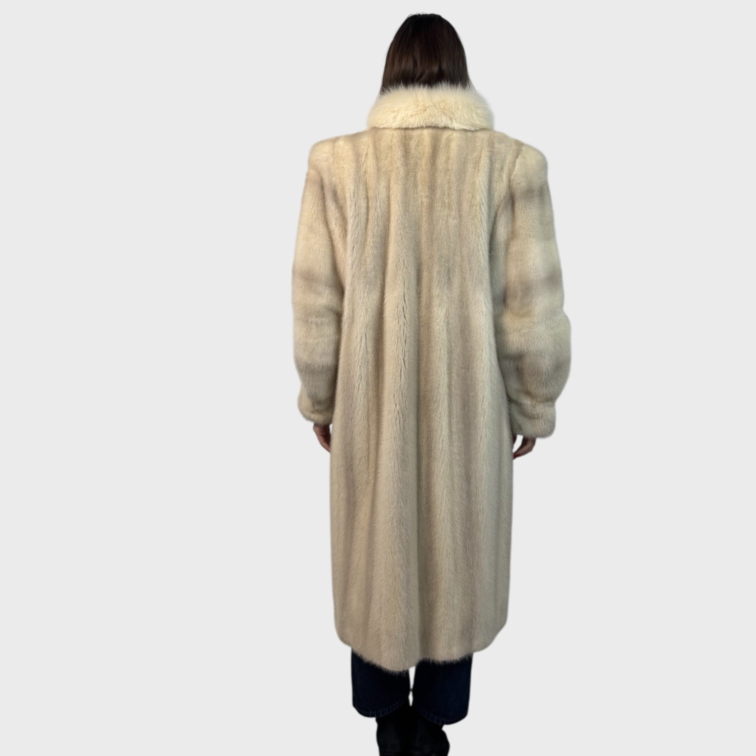 Blue Shadow Male Mink Coat - Shadow Fox Tuxedo Fronts