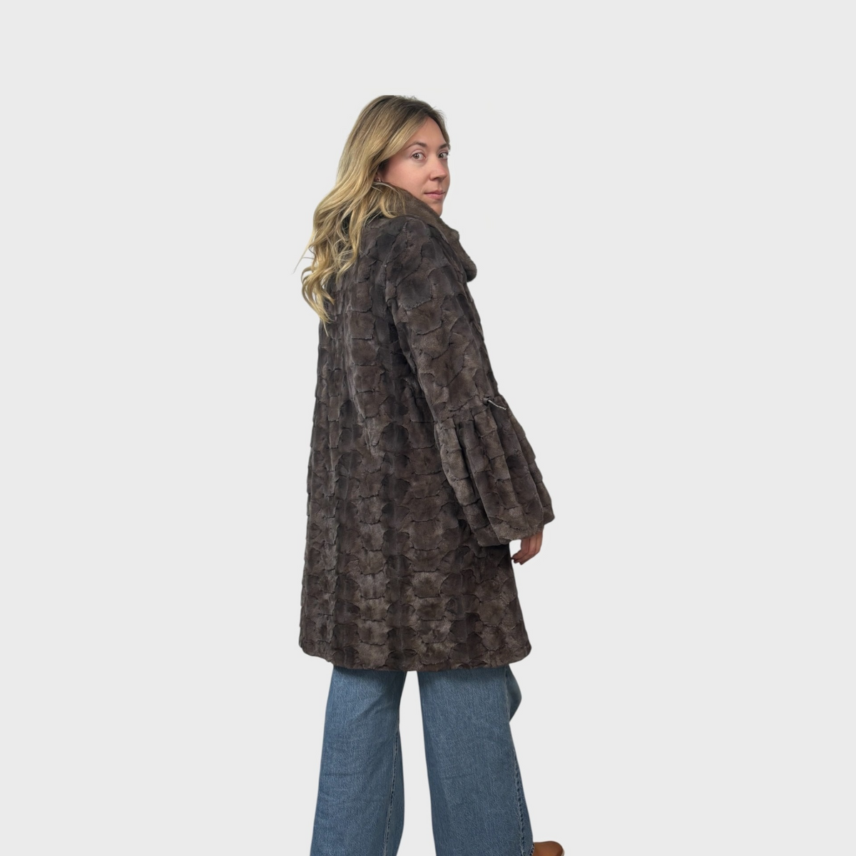 Sculptured Mink 7/8 Coat