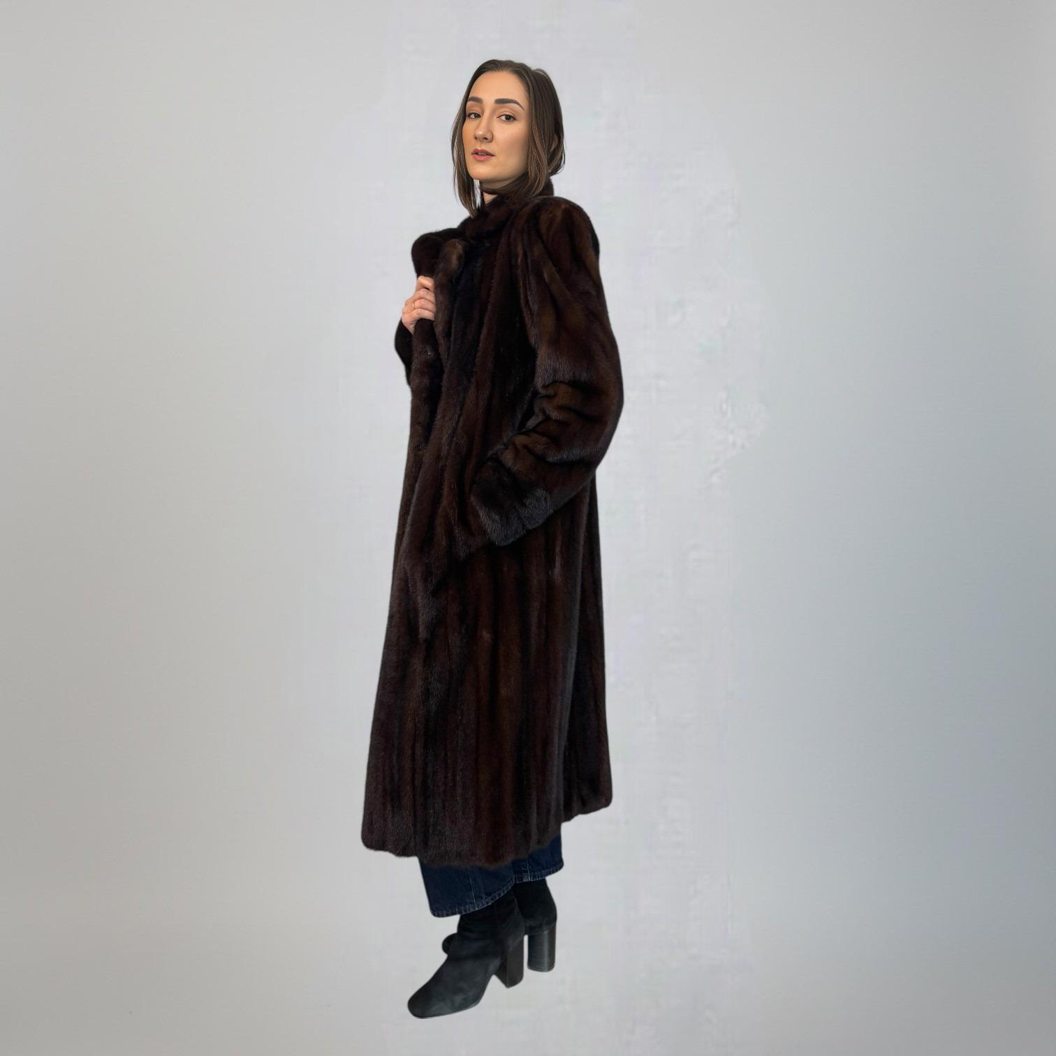 Dark Mahogany Female mink coat Mink Coat