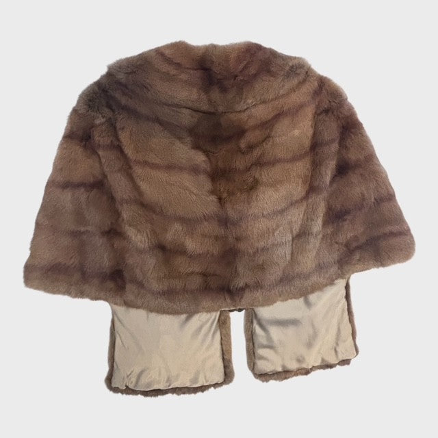 Brown Vintage Squirrel Stole