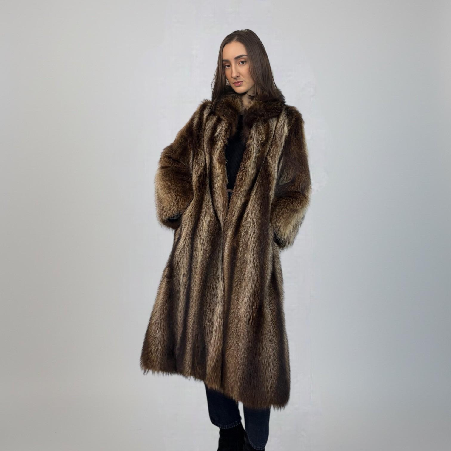 Natural Raccoon Coat