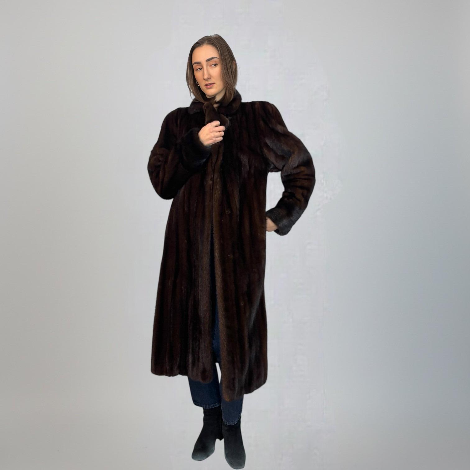 Dark Mahogany Female mink coat Mink Coat
