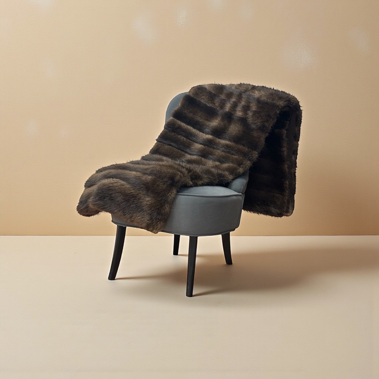 Upcycled long Hair Beaver Throw