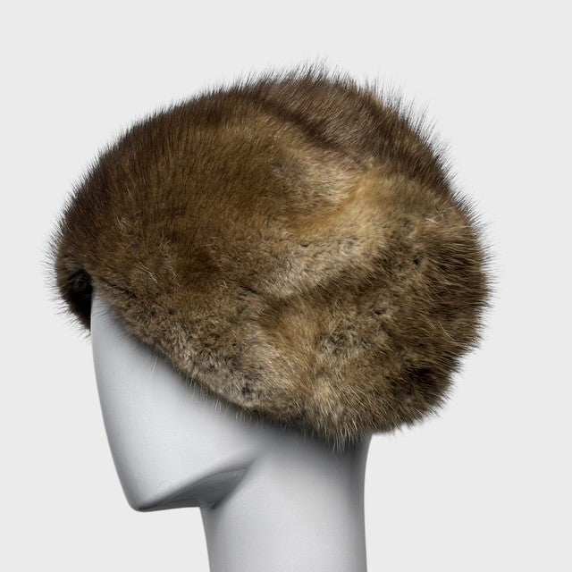 Vintage Natural Muskrat Hat