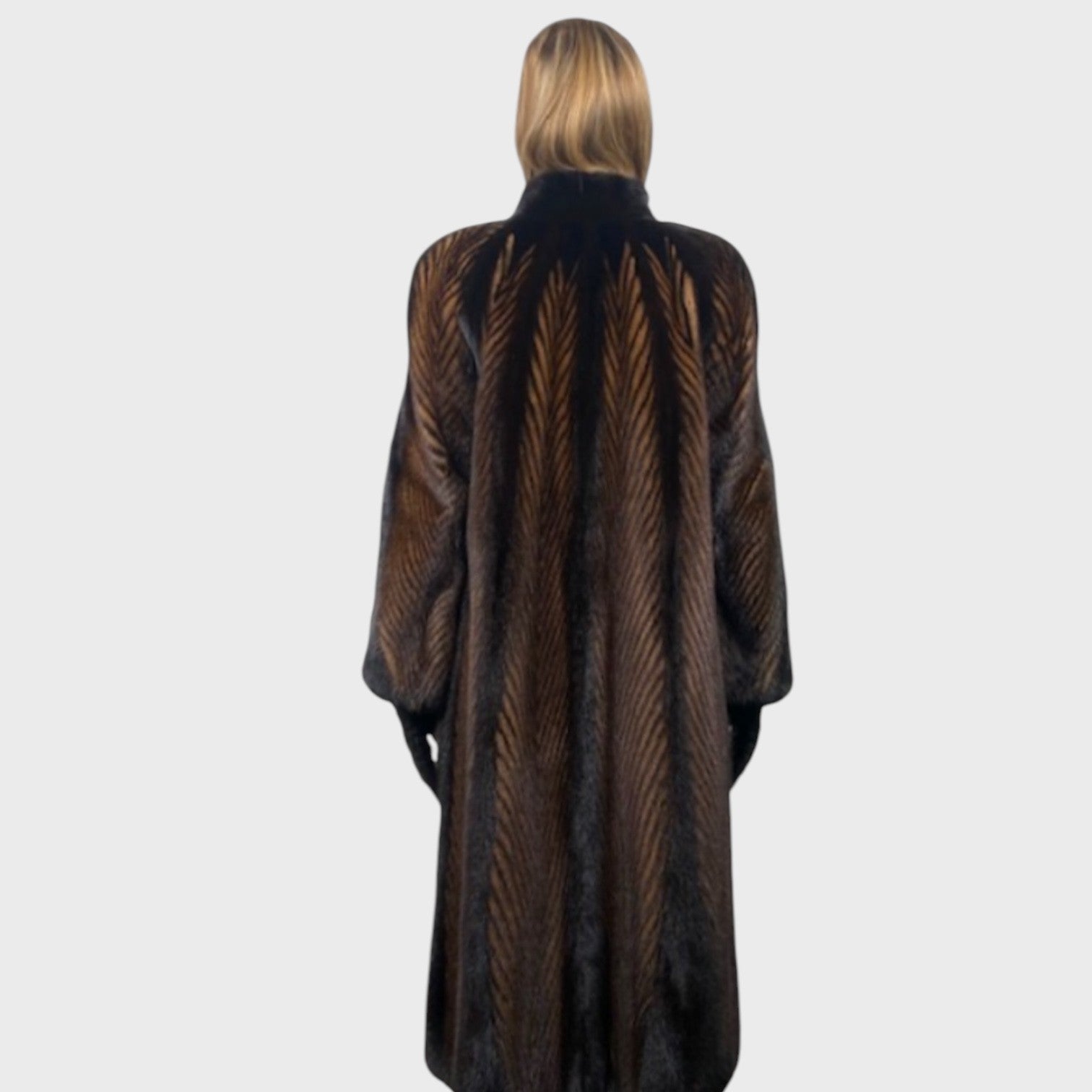 VINTAGE TWO TONE MINK COAT DEMI BUFF/RANCH