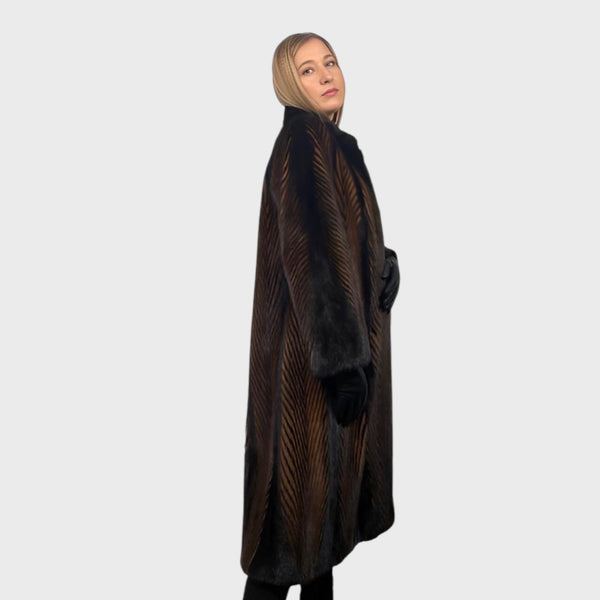 Vintage Two Tone Mink Coat Demi Buff/Ranch