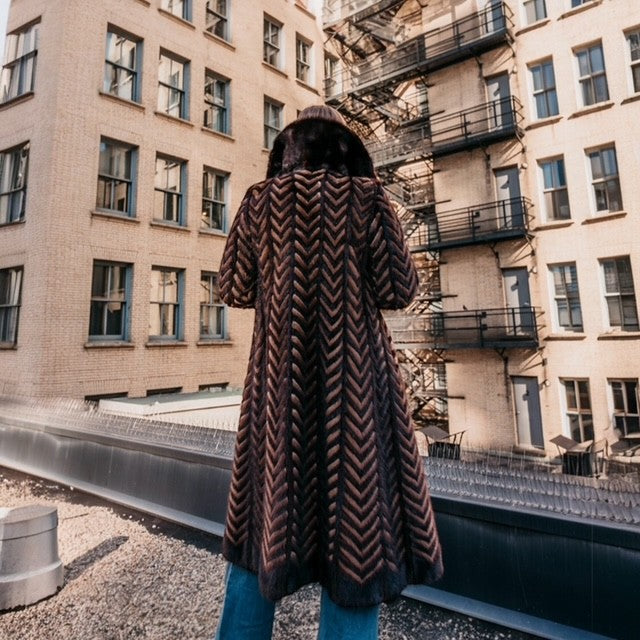 2 TONE MINK COAT