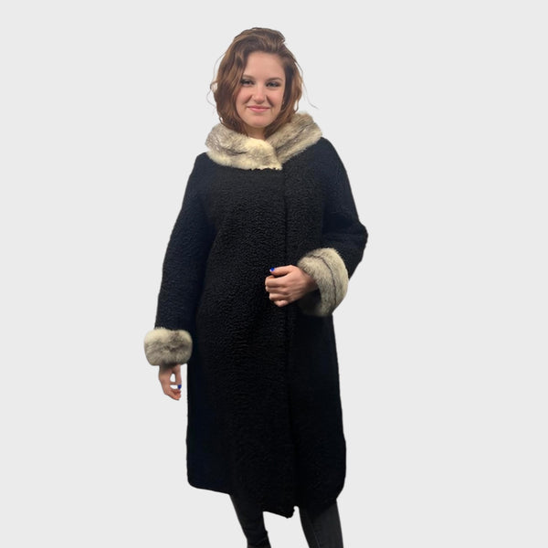 Women's Black Persian Lamb Coat