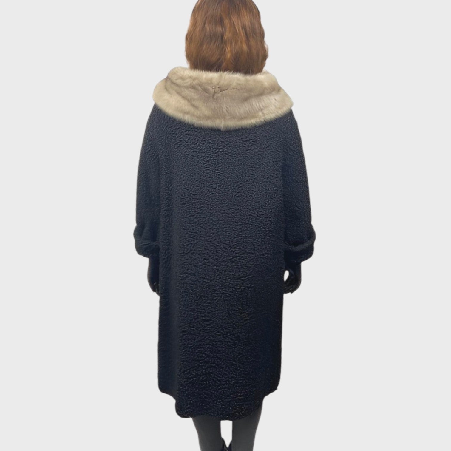 WOMEN'S BLACK PERSIAN LAMB COAT