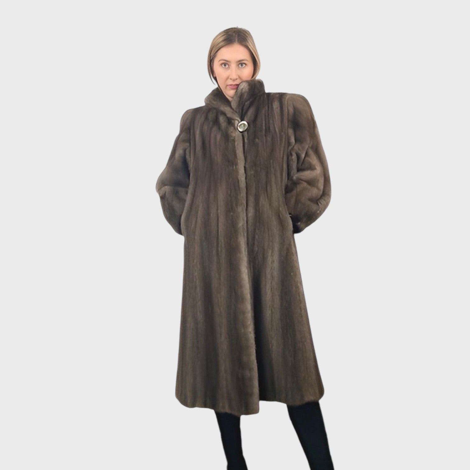 WOMEN'S BLUE IRIS MINK COAT