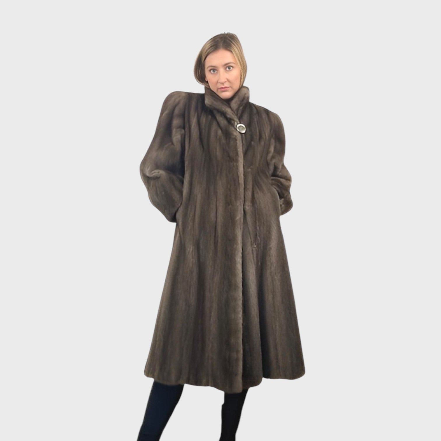 WOMEN'S BLUE IRIS MINK COAT