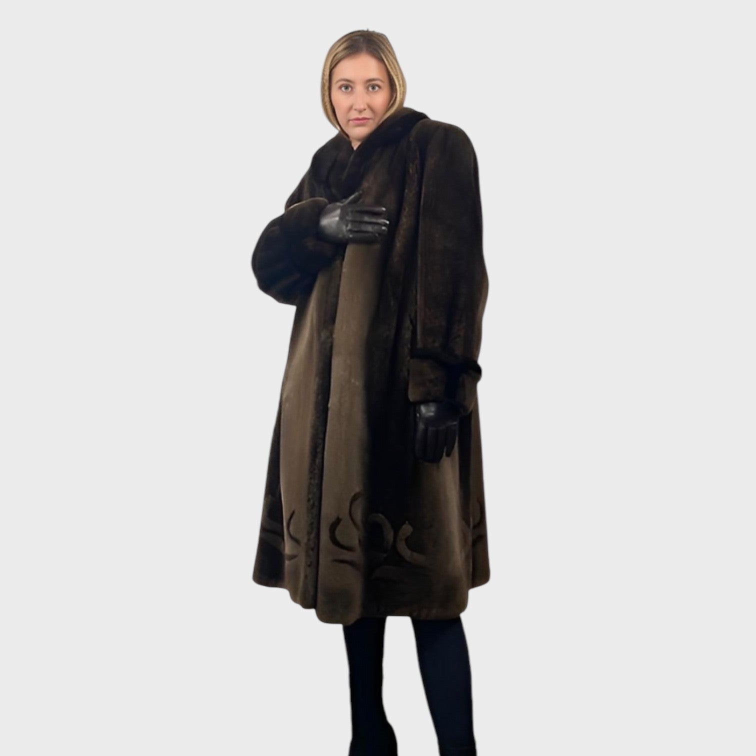 WOMEN'S PHANTOM SHEARED BEAVER 7/8 COAT