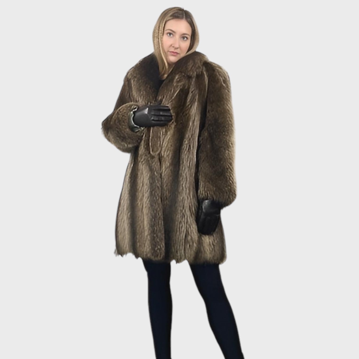 WOMEN'S NATURAL RACCOON 3/4