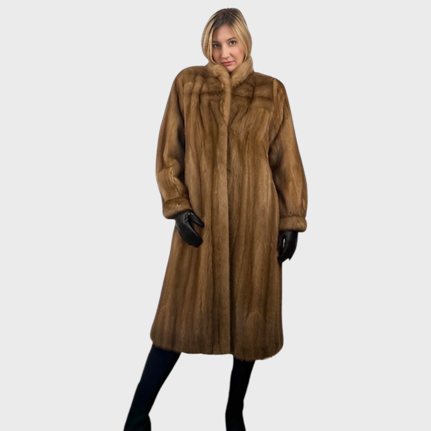 WOMEN'S NATURAL PASTEL MINK COAT