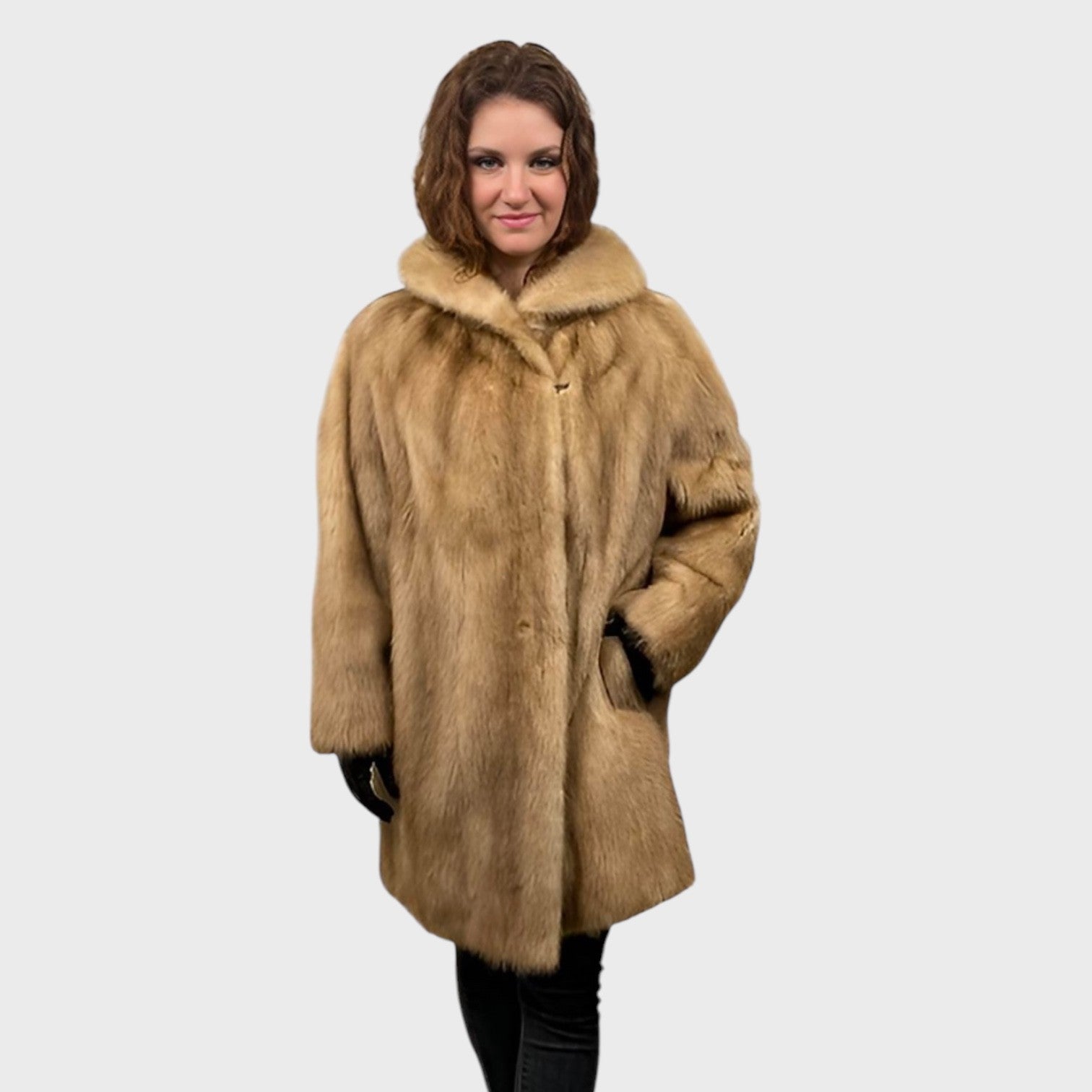 WOMEN'S NATURAL PASTEL MINK JACKET
