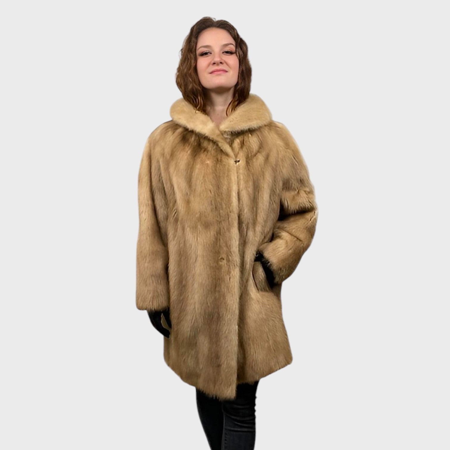 WOMEN'S NATURAL PASTEL MINK JACKET