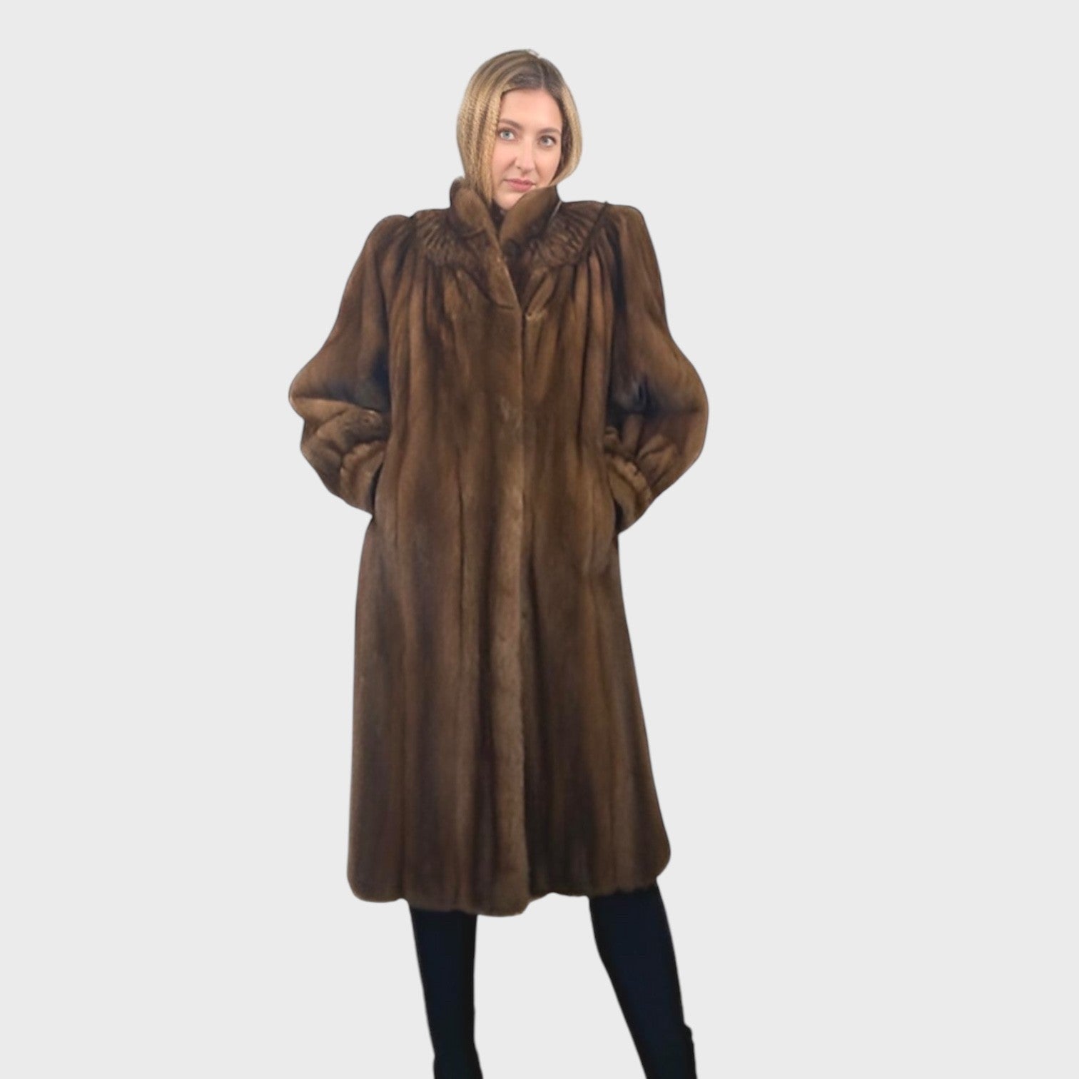 WOMEN'S DEMI BUFF MINK COAT