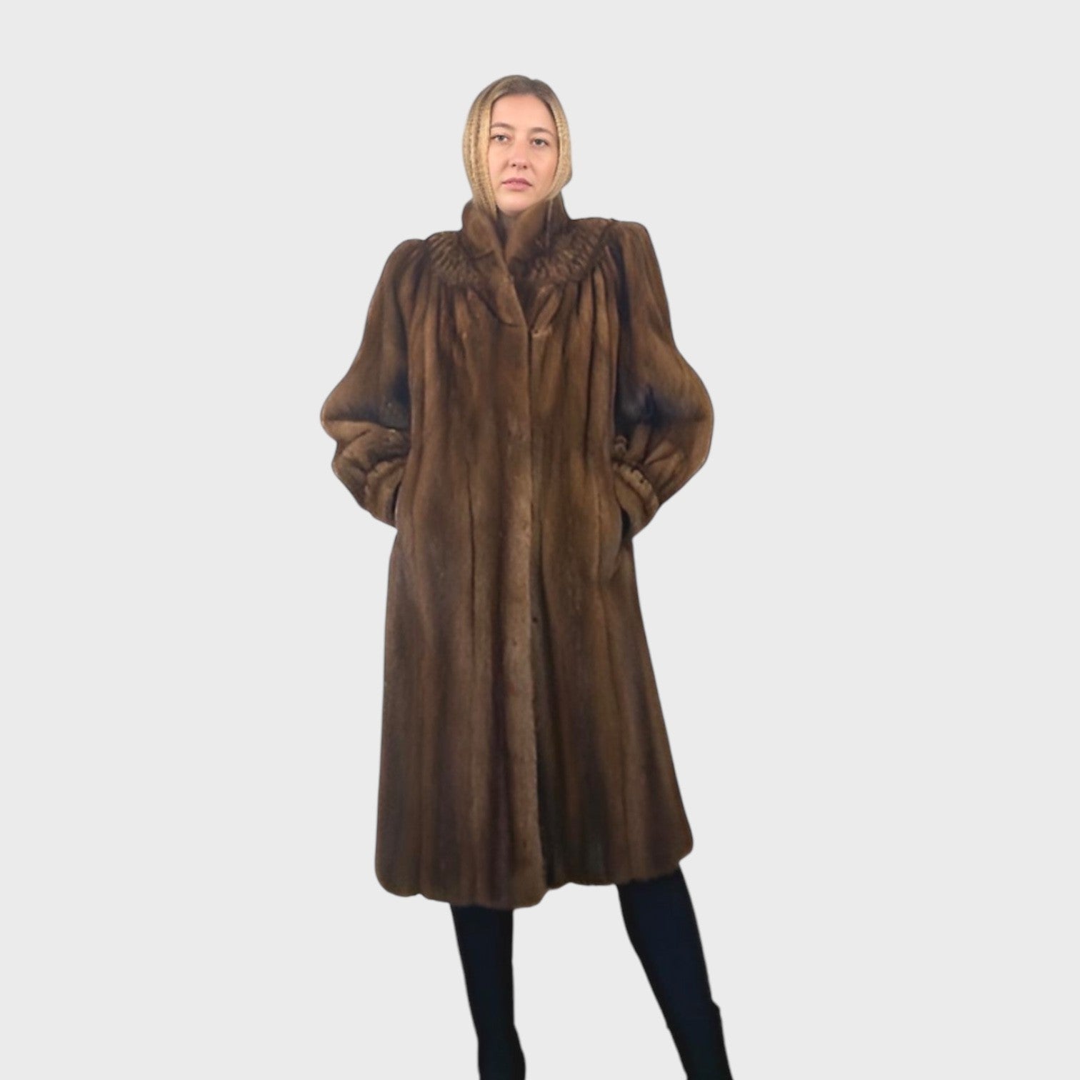 WOMEN'S DEMI BUFF MINK COAT