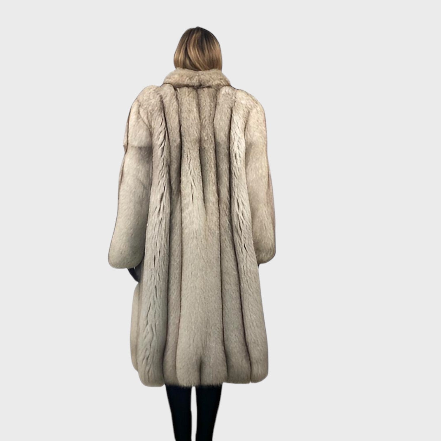 WOMEN'S NATURAL BLUE FOX COAT