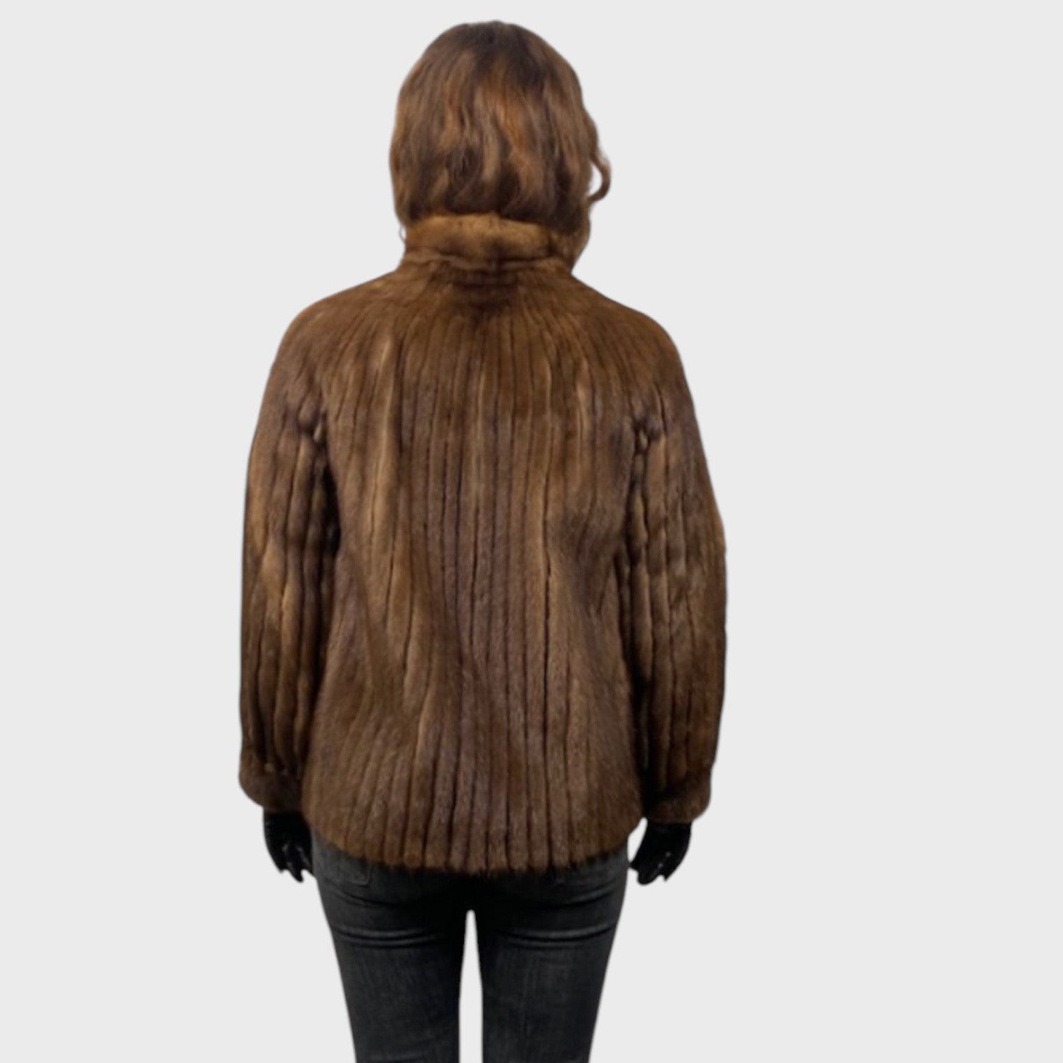 WOMEN'S PASTEL CORDUROY MINK JACKET