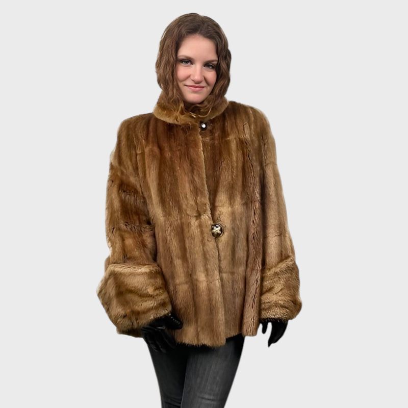 Women's Natural Muskrat Jacket