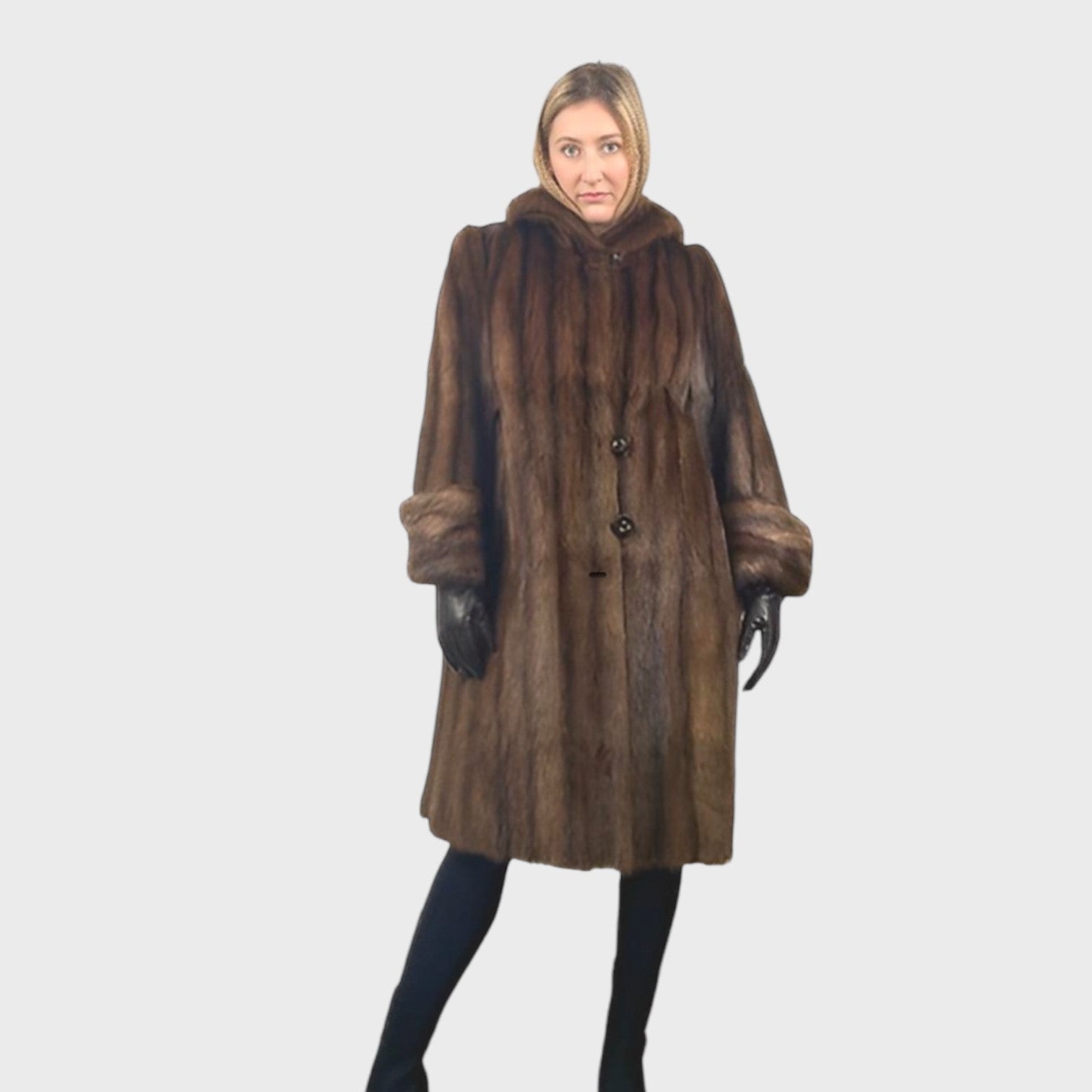 WOMEN'S MUSKRAT 7/8 COAT